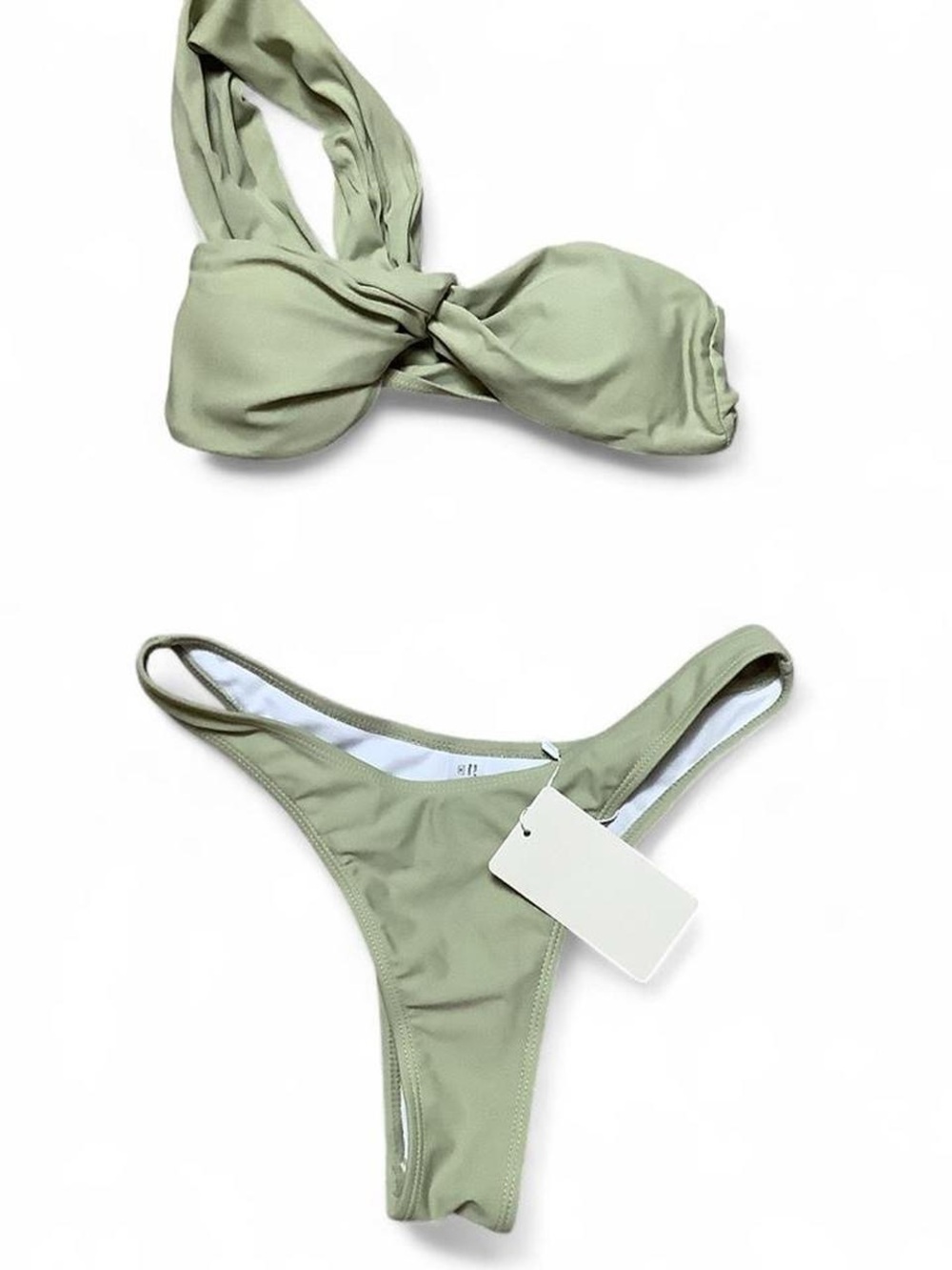 Musera Sage Green Twist Bandeau Bikini Set - NWT size XS